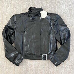 NWT Hudson x Brooks Nader Sarah Jane Black Leather Jacket M